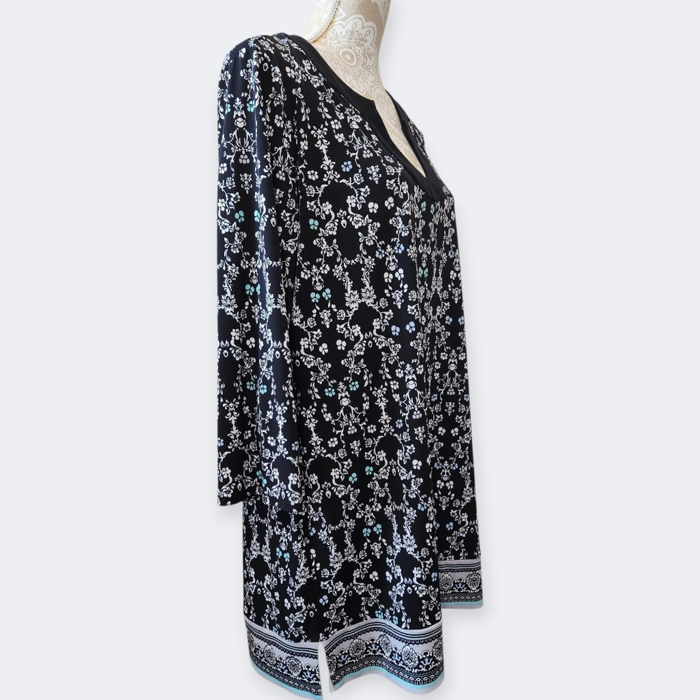 White House Black Market Floral Shift Dress Size XL